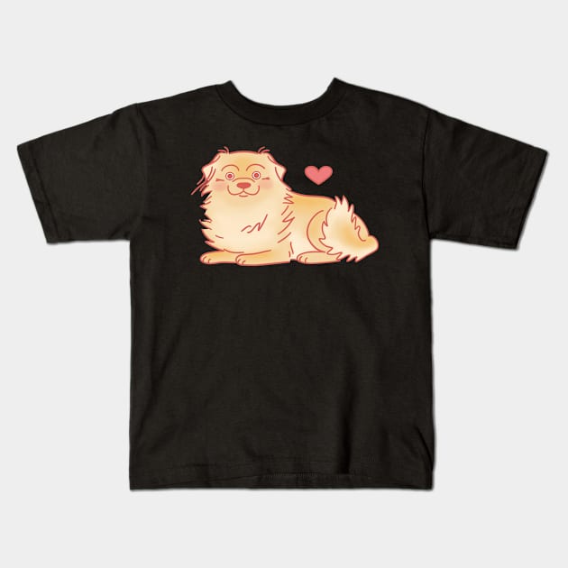 Pekingese Kids T-Shirt by Wlaurence